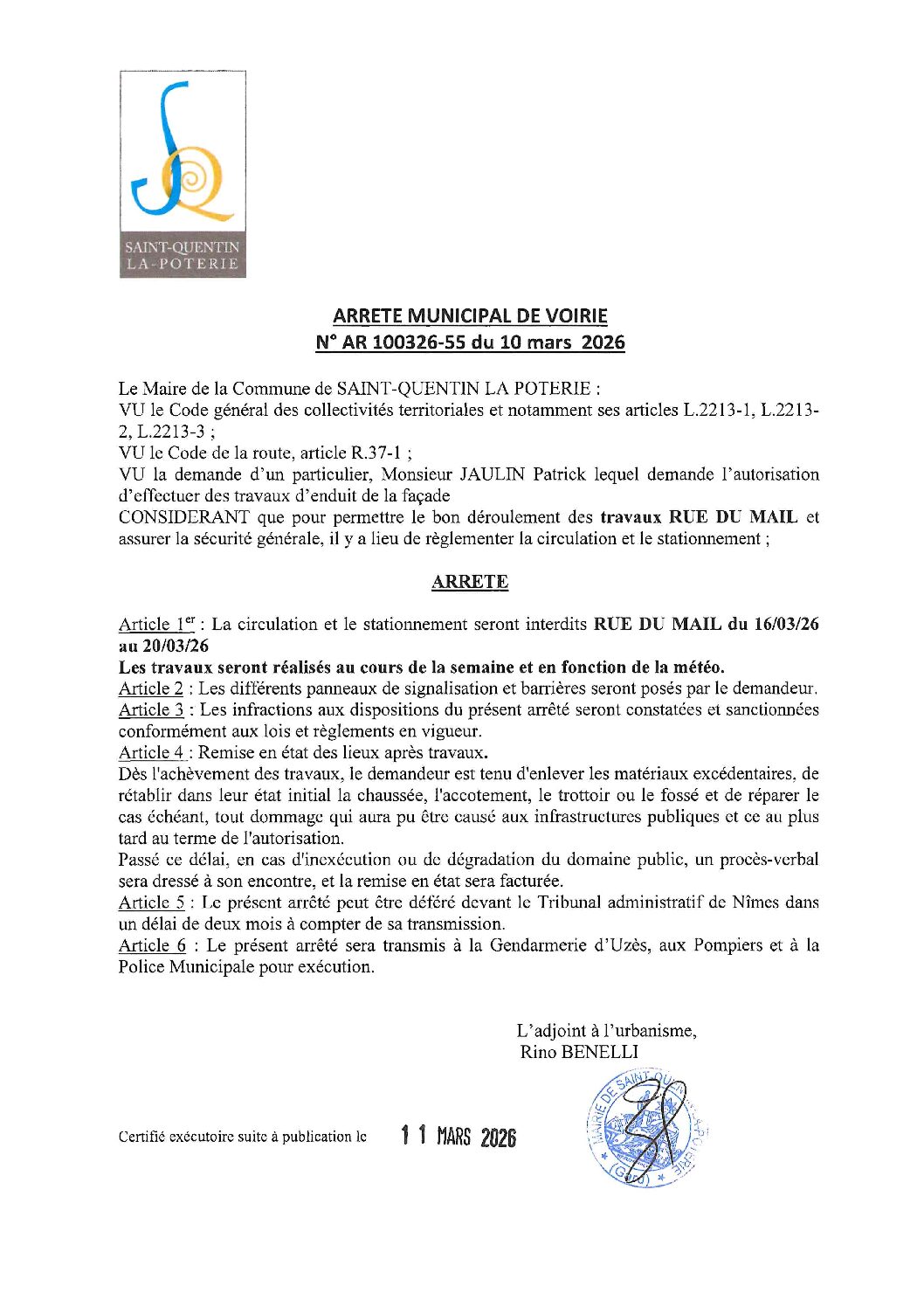 Aperçu du fichier N°AR100326-55 JAULIN PATRICK TRAVAUX ENDUIT DE FAÇADE RUE DU MAIL 