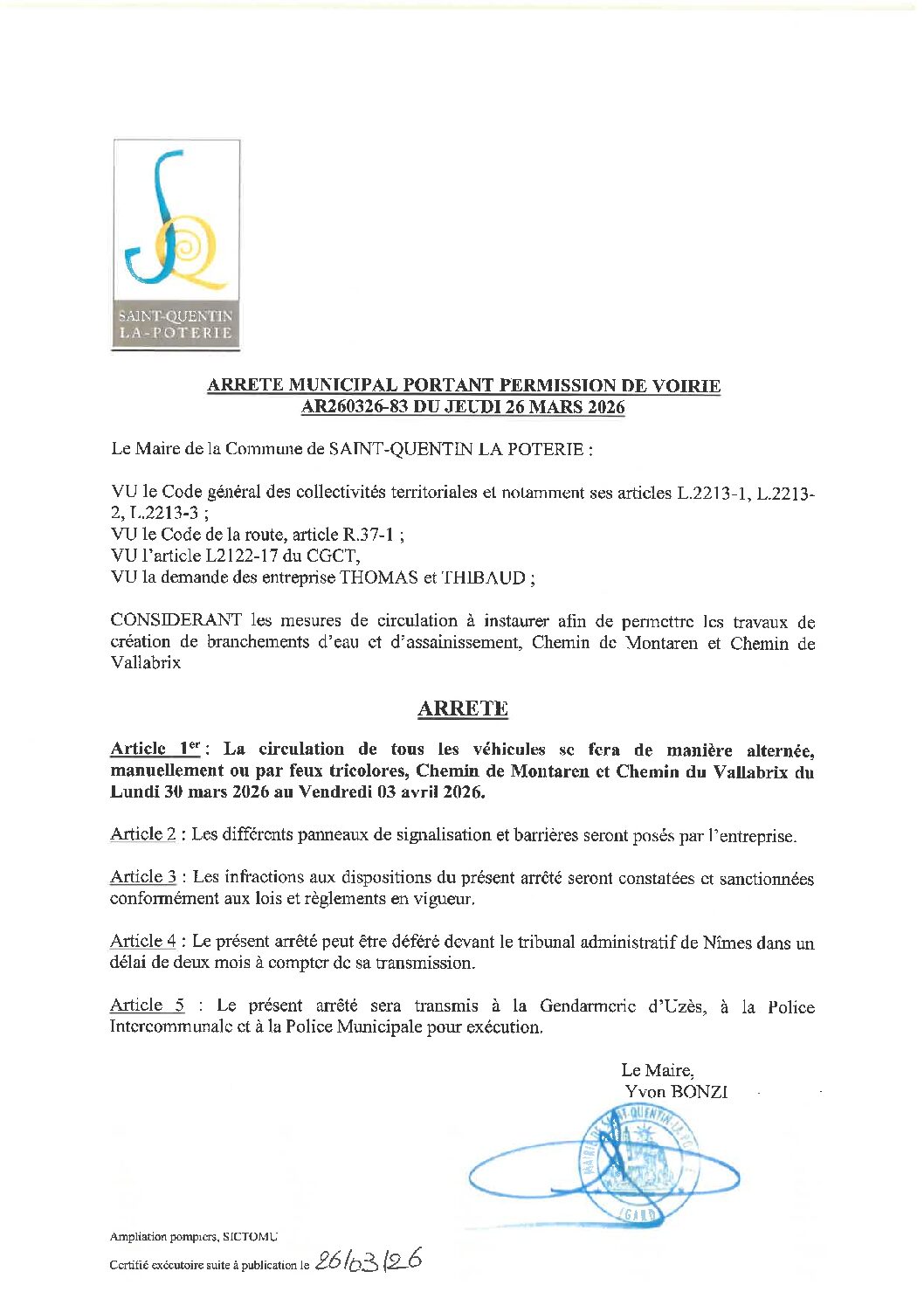 Aperçu du fichier N°AR260326-83 ENTREPRISES THOMAS ET THIBAUD BRANCHEMENT EAU ET ASSAINISSEMENT 