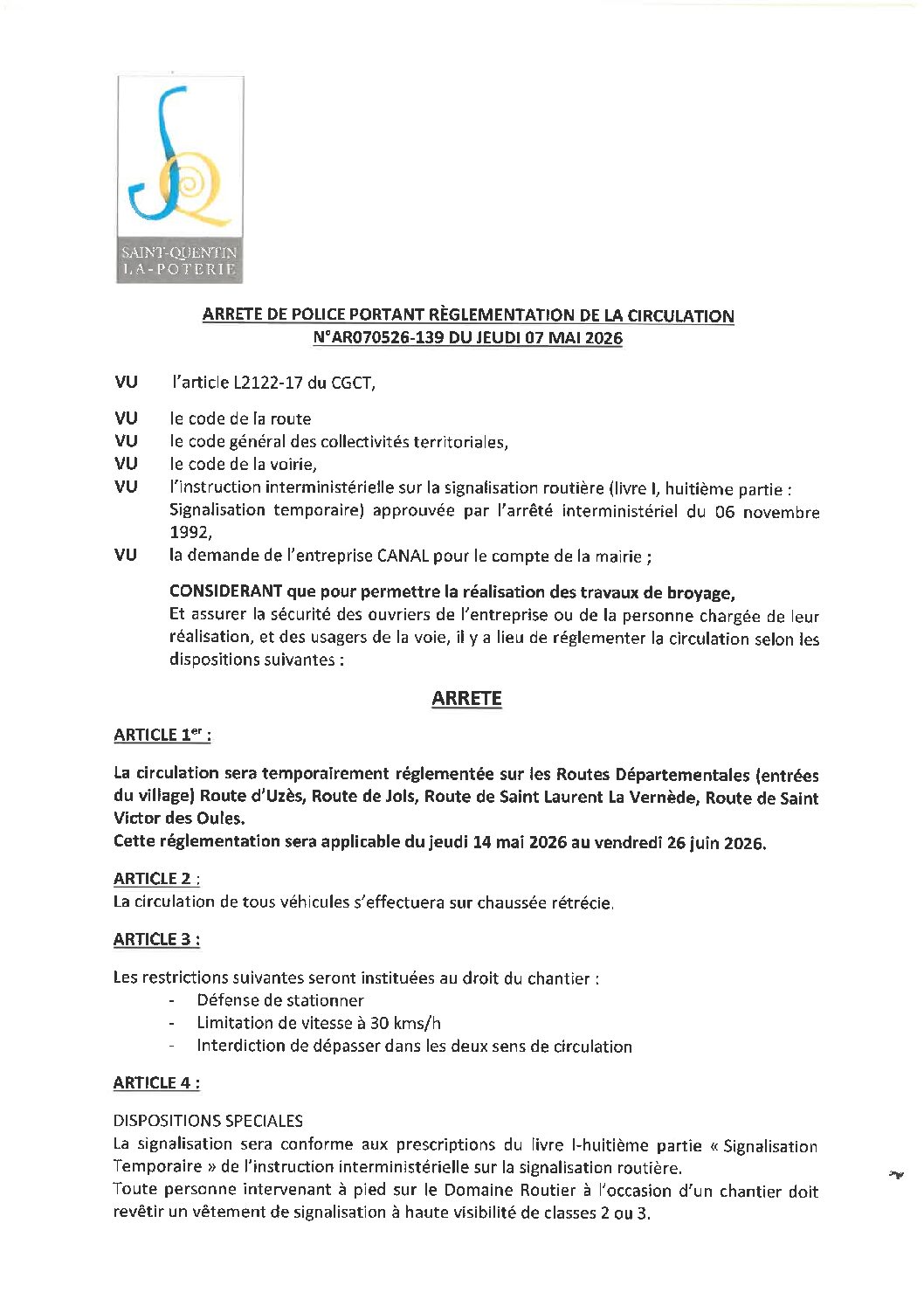 Aperçu du fichier N°AR070526-139 ENTREPRISE CANAL TRAVAUX DE BROYAGE ROUTES DÉPARTEMENTALES 