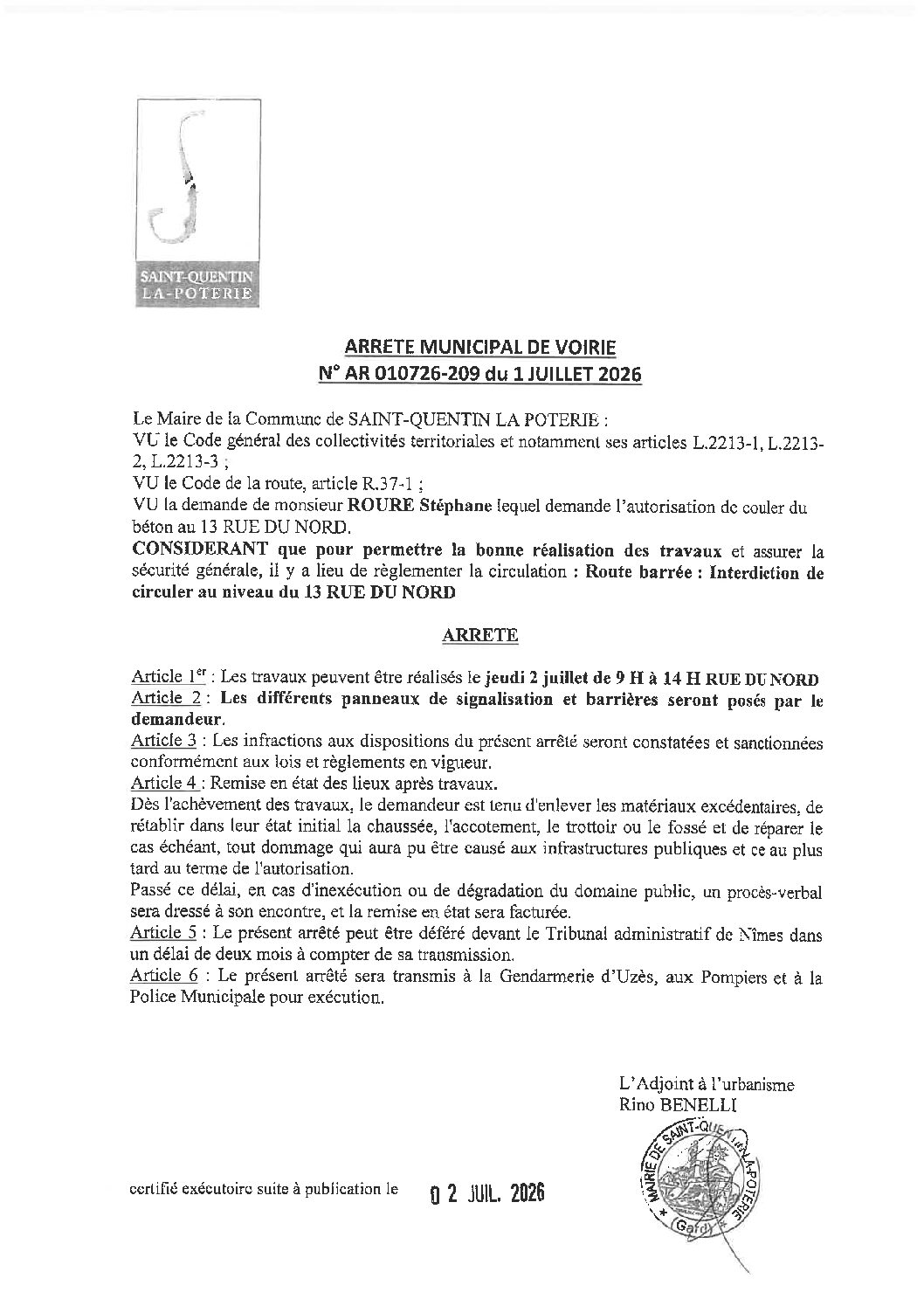 Aperçu du fichier N°AR010726-209 COULER DU BÉTON 13 RUE DU NORD 